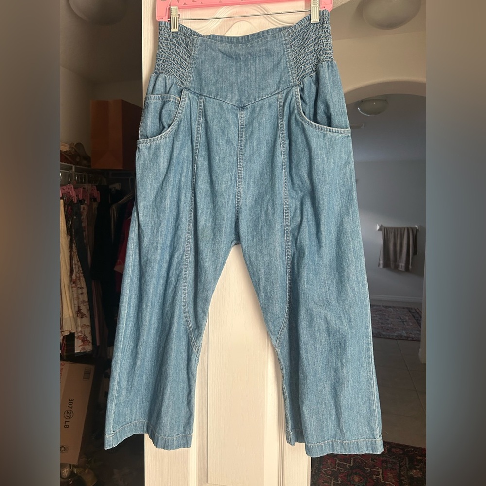 We The Free Lunan Crop Harem Jeans